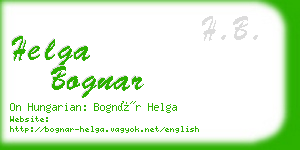 helga bognar business card